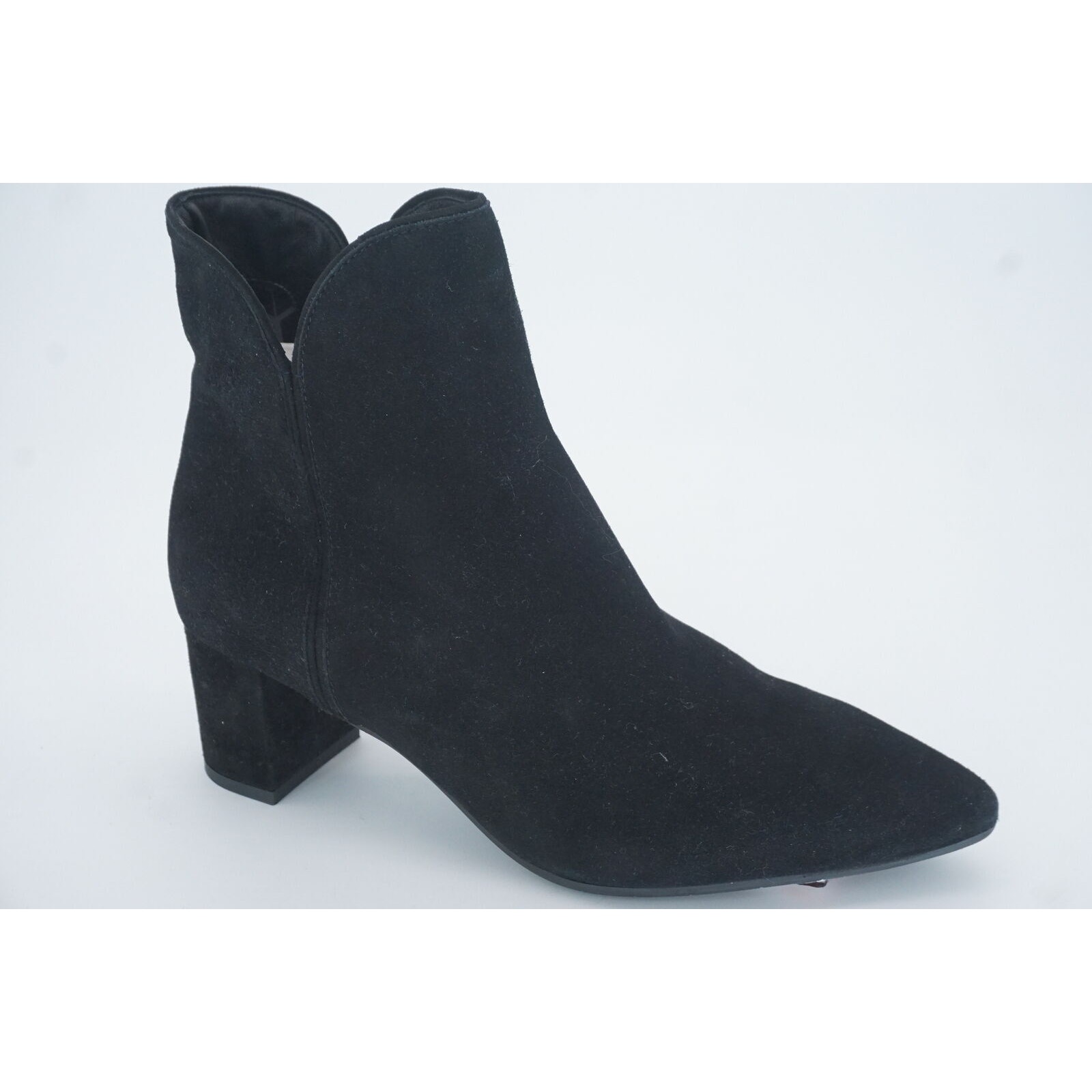 Aquatalia Kaylani Pointed Toe Black Suede Ankle Bootie Sz 10.5 Nib $496 Heels — image 4 of 8